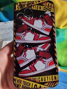 Red and White Sneaker Graphic iPhone 15 Pro Max Case